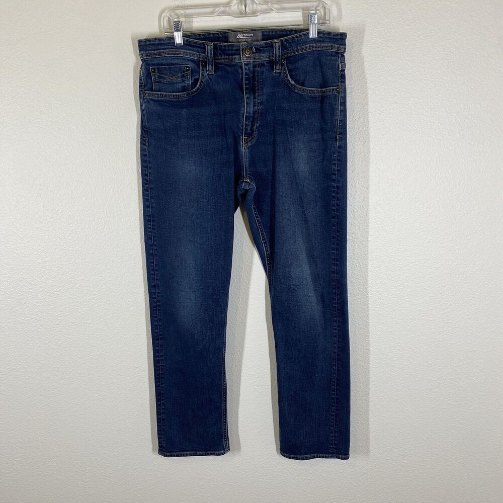 Revtown Sharp Decade Denim Jeans Mens Medium Wash Size 34x30 Casual Distressed